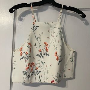 Zara Cropped Flower Top, size S